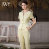 IWY/夏季款短袖薄款黄色职业套装女休闲时尚美容院前台接待工作服CP1774 商品缩略图4