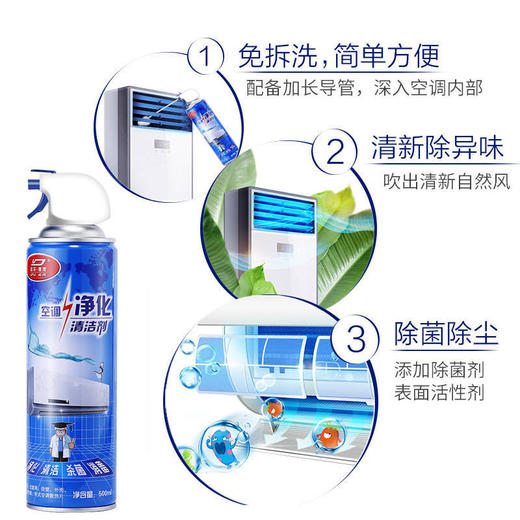 【顽固污渍轻松祛除❗️空调清洁剂家用泡沫清洗剂】免拆洗简单方便，清新祛除异味，净化消毒抑jun除味，温和配方，清新空气，延长空调寿命，挂式柜式空调免拆洗喷雾除异味汽车用品  粉丝专属 商品图1