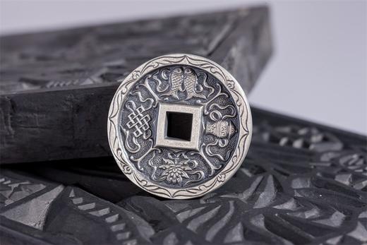 矩德泉坊 纯银手作   八宝（3.6厘米版）636 商品图7