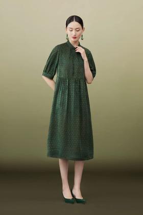 3F茗香云纱真丝连衣裙