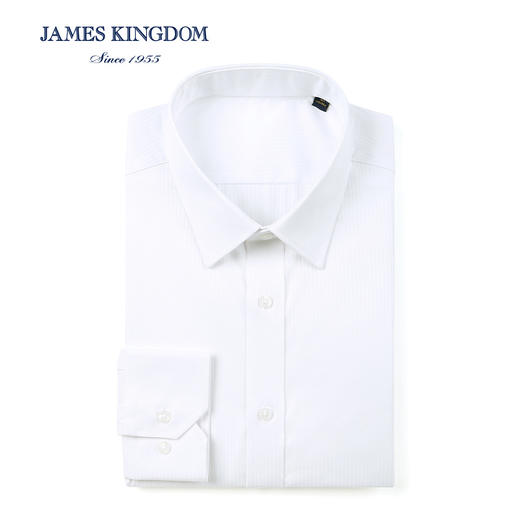 【混纺棉纤长袖】男士商务正装长袖衬衫简约百搭多色职业工装衬衣 商品图5