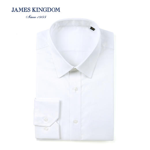 【混纺棉纤长袖】男士商务正装长袖衬衫简约百搭多色职业工装衬衣 商品图3