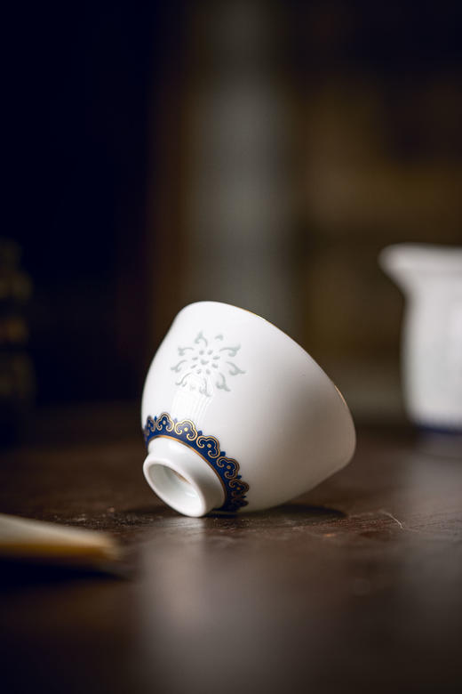 富玉 景德镇玲珑瓷组合功夫茶具鸿运连连盖碗茶具 商品图4