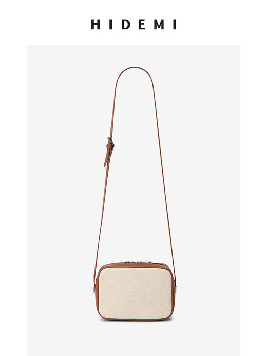 HIDEMI 度假系列帆布拼皮极简相机包 商品图6