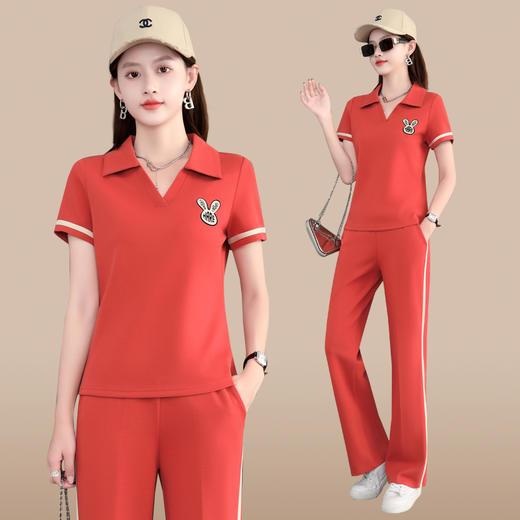 夏季新款，洋气短袖长裤显瘦两件套运动装WH-Z2317 商品图0