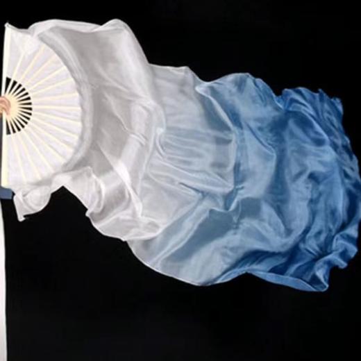 水墨古典舞长绸扇中国风加长灰蓝长绸扇渐变仿真丝古风舞蹈 商品图4