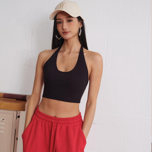 【3~5天发货】跃牌【美度空间】系列莱卡裸感挂脖半固定罩杯瑜伽文胸 WX1522（一体式胸垫） 商品图1