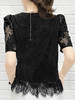 TYNVIE 荷叶装饰短袖圆领上衣 - 黑色 商品缩略图2