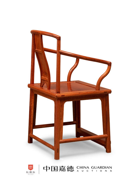 红桥红  家具严选  缅甸花梨（大果紫檀）  【颐和园高扶手 南官帽椅】 商品图4