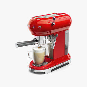 SMEG/斯麦格 复古咖啡机ECF01 意式半自动咖啡机泵压家用蒸汽打奶泡（不支持七天无理由退换） [福利品]