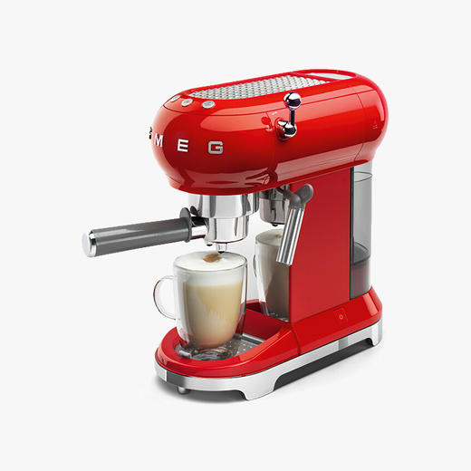 SMEG/斯麦格 复古咖啡机ECF01 意式半自动咖啡机泵压家用蒸汽打奶泡（不支持七天无理由退换） [福利品] 商品图0