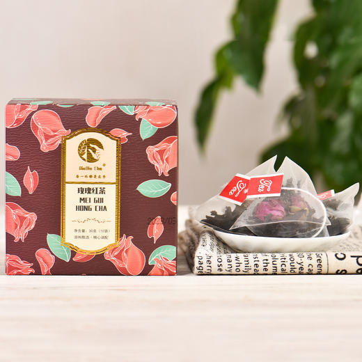 【玫瑰红茶 3g*10袋/盒】红茶与玫瑰的搭配，沁润花香，撩心怡人 商品图1