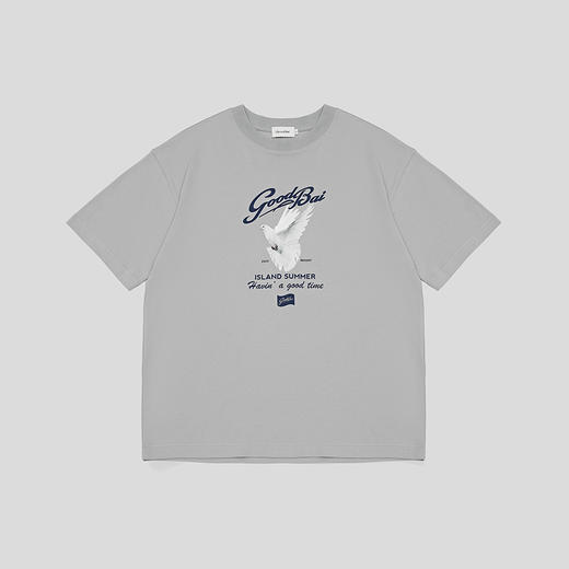 GOODBAI夏日白鸽印花oversize短袖T恤 商品图3