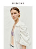 HIDEMI度假系列褶皱花苞感设计感泡泡中袖小翻领衬衫 商品缩略图4