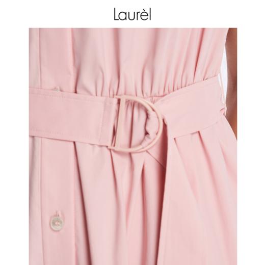 【长绒棉】Laurel劳芮 时尚前卫盖袖粉连衣裙LWL342Y05400 商品图7