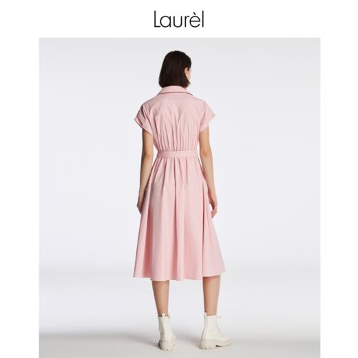 【长绒棉】Laurel劳芮 时尚前卫盖袖粉连衣裙LWL342Y05400 商品图5
