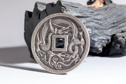 矩德泉坊 纯银手作   龙凤压箱钱（10厘米精致版）639 商品图6