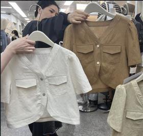 【门店同款】夏季自然-口袋弧度外套 150906035