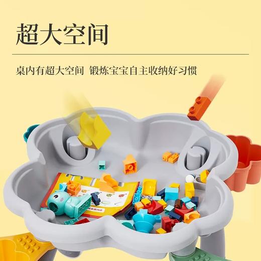 Toyroyal日本皇室儿童积木桌子多功能大颗粒男孩女孩益智力拼装玩具桌宝宝动脑学习TRY-88701 商品图4