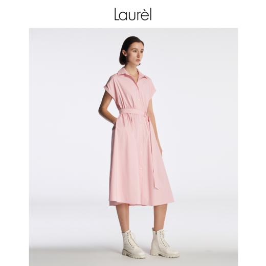 【长绒棉】Laurel劳芮 时尚前卫盖袖粉连衣裙LWL342Y05400 商品图8