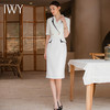 IWY/夏季白色高级感西装连衣裙夏季修身洋气工作服女职业气质时尚正装Q908+D0119 商品缩略图4
