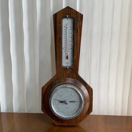 英国产古董晴雨表 温度计 气压计 壁挂式 AU148 商品图0