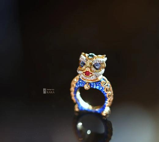宝石作画，光影游戏｜艺术品小狮子戒指 商品图0