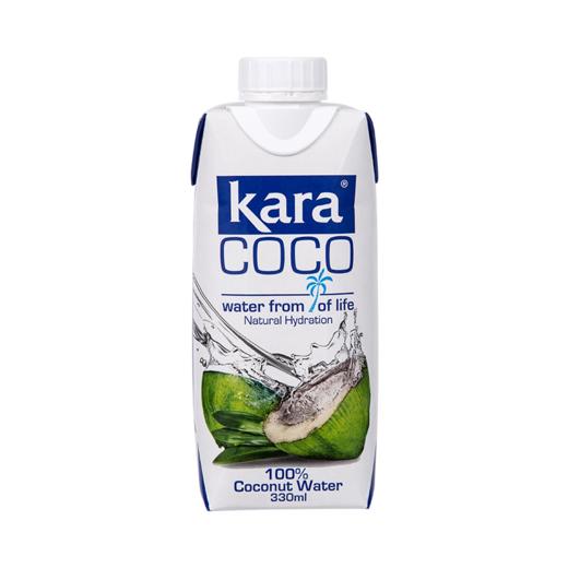 Kara100%椰子水330ml*12瓶一件装 补充电解质水印尼椰青水果汁饮料0脂低卡 商品图2