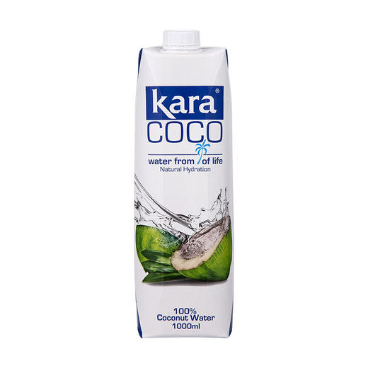 Kara100%椰子水330ml*12瓶一件装 补充电解质水印尼椰青水果汁饮料0脂低卡 商品图3