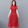 QYM JA20-L提花复古中式改良旗袍裙优雅连衣裙 商品缩略图0