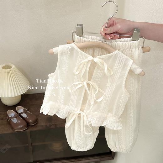 女童夏装套装2023新款时髦网红儿童装洋气宝宝背心裤子两件套夏季 商品图0