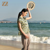夏季新款 休闲小碎花无袖桑蚕丝真丝衬衣女E32CS33 商品缩略图3