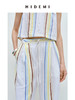 HIDEMI度假系列水洗阳光彩色条纹亚麻套装 背心/卷边阔腿裤 商品缩略图6