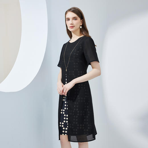 NF8Q3斯尔丽瑟俪2023夏季新款花型蒙纱高开叉显高优雅实穿连衣裙 商品图2