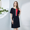 NF8N5斯尔丽瑟俪2023新款夏季时尚设计感不对称撞色口袋修身职业连衣裙 商品缩略图0