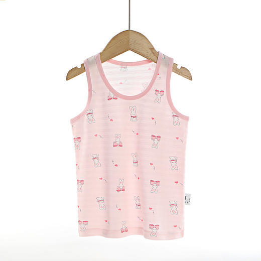 【39元/2件】春夏新款儿童背心，亲肤透气，柔软舒适，女童打底内穿，薄背心，棉男童工字背心，四季可穿-QQ 商品图5