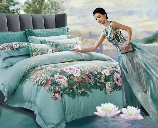 【6F】富安娜  莫奈印象 进口匹马棉四件套 商品图0