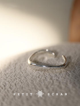 PETIT SCHAN小闪 JEW#007 Excellence like water上善若水  990足银设计款不规则开口手镯