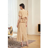 NEELLY纳俪肌理感小心机露背泡泡袖上衣女A字开叉半身裙时尚套装N23054Z05527 商品缩略图3