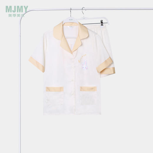 美季美优女士丝质兔子印花短袖套装J320702 商品图0