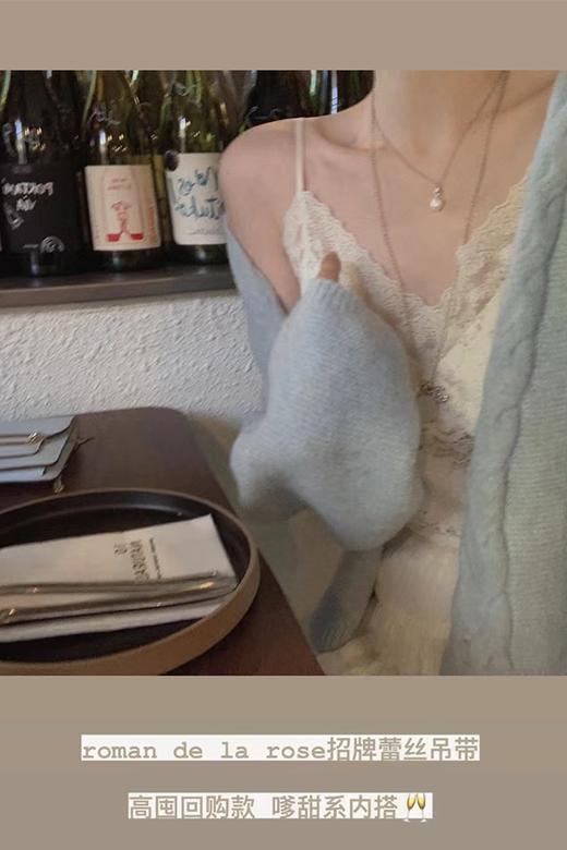 金蘑菇菇 roman de la rose招牌蕾丝吊带/无袖抹胸上衣嗲甜内搭 商品图5