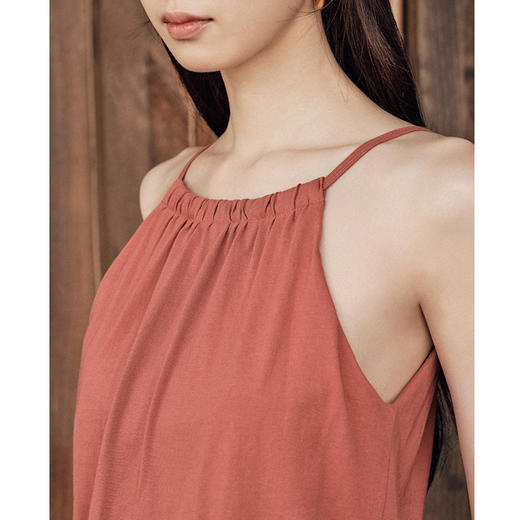 跃牌【洛水之神系列】宽松简约普拉提训练带胸垫吊带瑜伽背心HN157（舒绒棉面料，棉94.8氨纶5.2） 商品图3