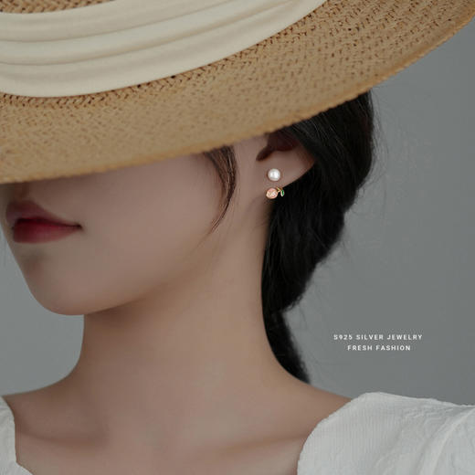 【采曼】S925银淡水珍珠郁金香耳饰【YXS-E3191】2305 商品图1