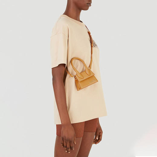 JACQUEMUS 女士姜黄色皮革手提包 213BA01-213-301170 商品图0