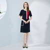 NF8N5斯尔丽瑟俪2023新款夏季时尚设计感不对称撞色口袋修身职业连衣裙 商品缩略图3