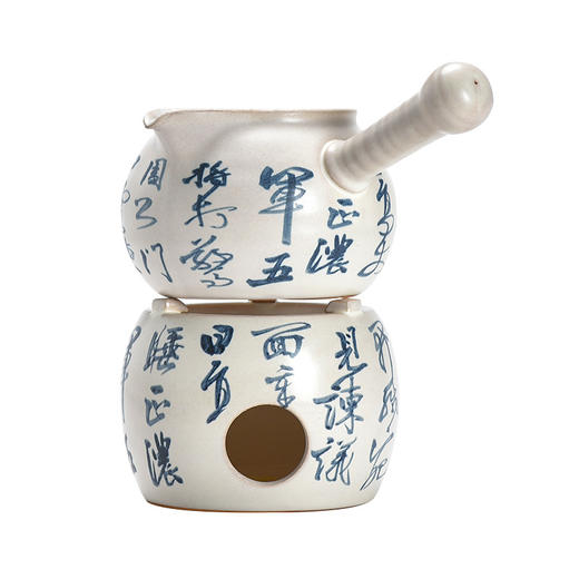 【日用百货】-日式诗文侧把壶蜡烛温茶烤茶炉 商品图4