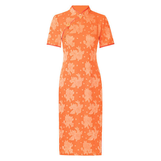 OY230156 中国风女装夏季2023年新款复古气质优雅旗袍连衣裙 商品图4