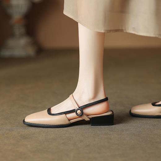 舒适百搭，复古玛丽珍凉鞋QQJ-796F 商品图1