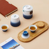 【日用百货】-便携式收纳功夫茶具套装陶瓷一壶三杯配茶盘 商品缩略图2