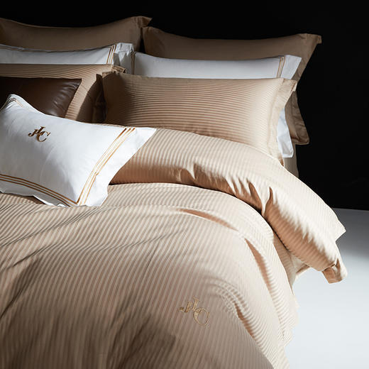 佳丽斯100S贡缎床上四件套轻奢高级感纯棉全棉被套长绒棉床笠光影空间 商品图13